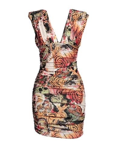 Aniye By Woman Short Dress Rust Size 6 Polyester, Elastane In Red