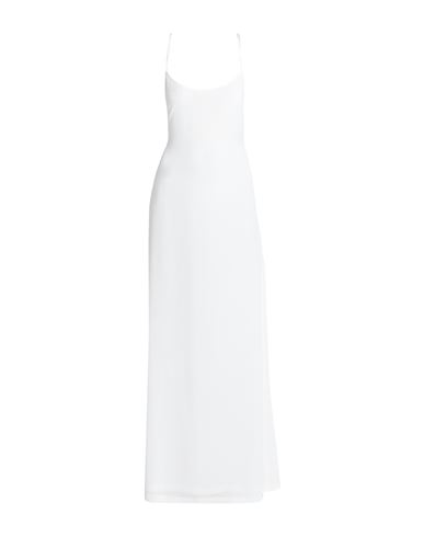 Moeva Woman Long Dress White Size 10 Polyester