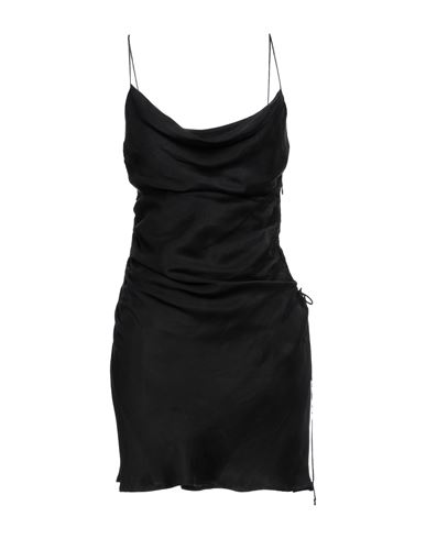 For Love & Lemons Woman Mini Dress Black Size L Cupro, Rayon