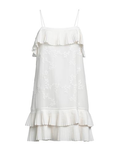 Paul & Joe Woman Short Dress Ivory Size 6 Silk In White