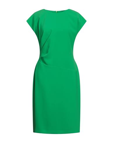 Clips Woman Midi Dress Green Size 10 Polyester, Elastane