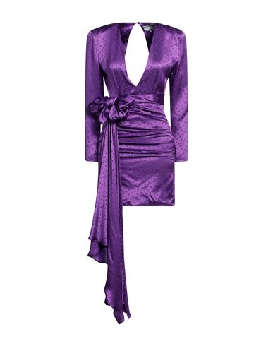 Redemption Woman Short Dress Purple Size 6 Silk