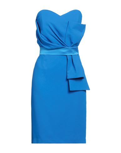Camilla  Milano Camilla Milano Woman Short Dress Bright Blue Size 8 Polyester, Nylon, Elastane