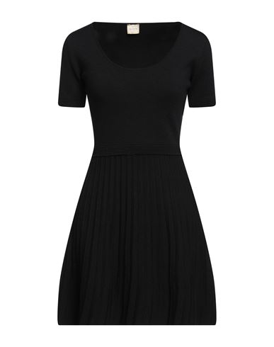 Siste's Woman Mini Dress Black Size S Viscose, Polyester, Polyamide