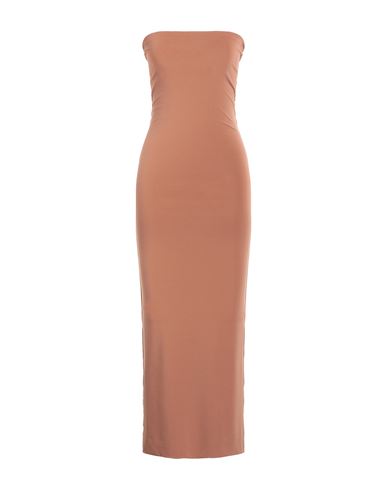 The Andamane Woman Maxi Dress Light Brown Size 6 Viscose, Elastane In Beige