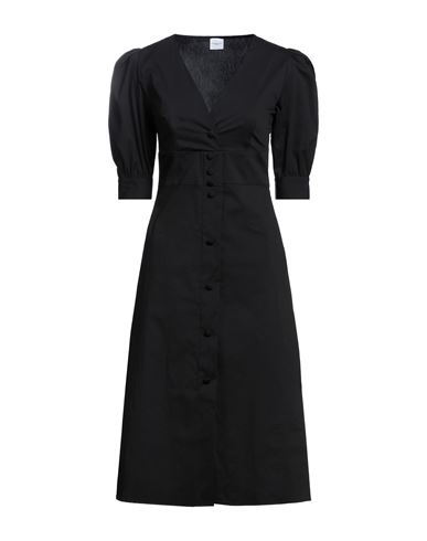 Shop Eleonora Stasi Woman Midi Dress Black Size 8 Cotton, Nylon, Lycra
