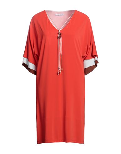 Cafènoir Woman Mini Dress Tomato Red Size Xs Polyester, Elastane