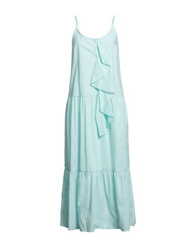 Cafènoir Woman Maxi Dress Sky Blue Size 4 Cotton