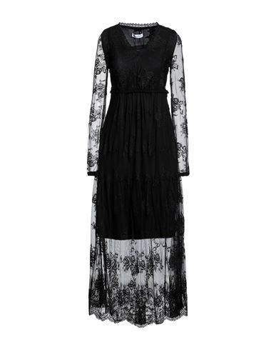 Cafènoir Woman Maxi Dress Black Size 10 Cotton, Nylon