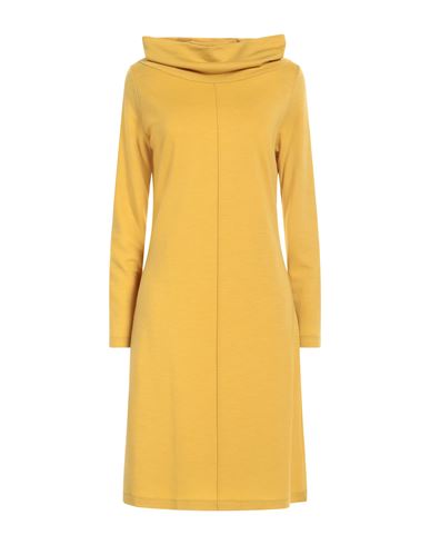 Rosso35 Woman Midi Dress Ocher Size 6 Viscose, Wool, Polyamide In Yellow