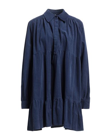 Souvenir Woman Short Dress Blue Size S Cotton