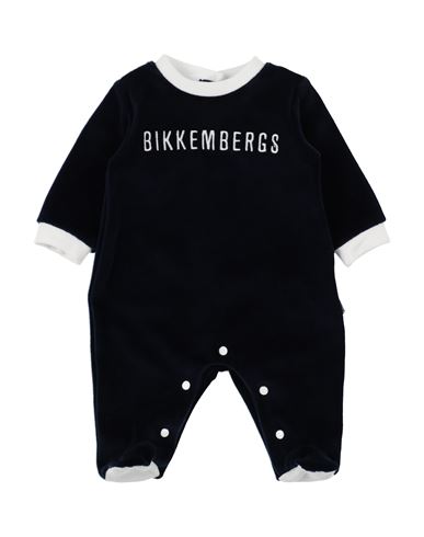 Bikkembergs Newborn Boy Baby Jumpsuits & Overalls Midnight Blue Size 1 Cotton, Elastane