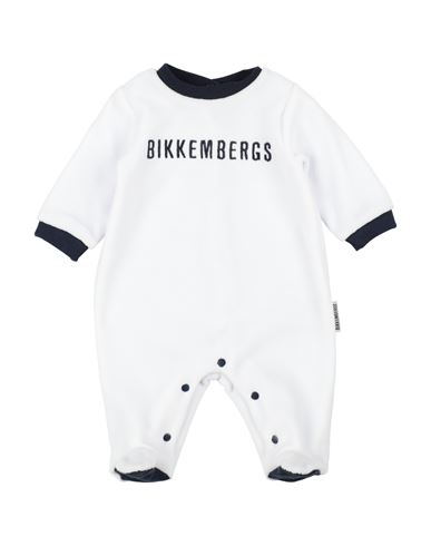 Bikkembergs Newborn Boy Baby Jumpsuits & Overalls White Size 1 Cotton, Elastane