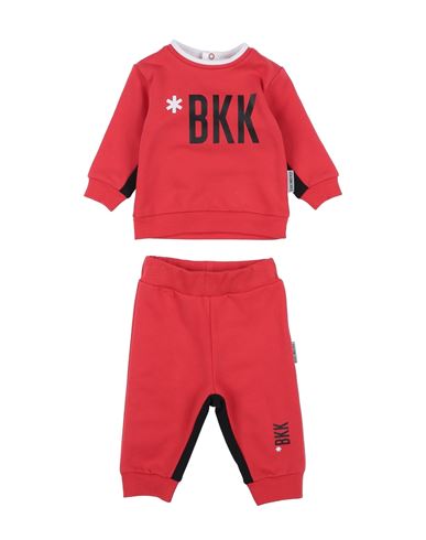 Bikkembergs Newborn Boy Baby Set Red Size 0 Cotton, Elastane