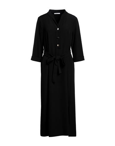 Bellwood Woman Midi Dress Black Size L Polyester, Elastane
