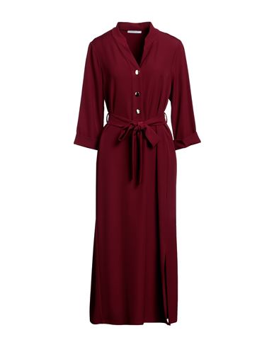 Bellwood Woman Midi Dress Burgundy Size L Polyester, Elastane In Red