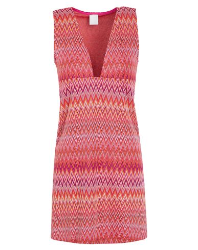 8 By Yoox Jersey Sleeveless Mini Dress Woman Mini Dress Fuchsia Size 12 Viscose, Polyester, Polyamid In Pink