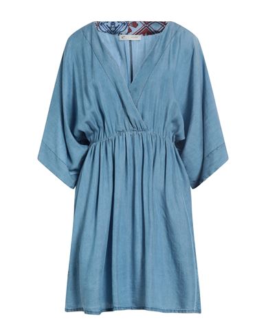 Cafènoir Woman Mini Dress Light Blue Size Xl Tencel, Viscose