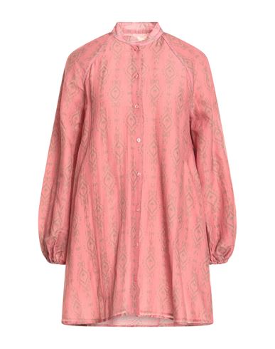 Manebi Manebí Woman Mini Dress Pastel Pink Size M/l Cotton, Silk