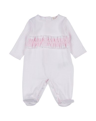 Nanán Newborn Girl Baby Jumpsuits White Size 1 Cotton, Elastane In Pink