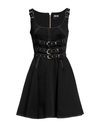 Versace Jeans Couture Woman Short Dress Black Size 4 Cotton, Elastane