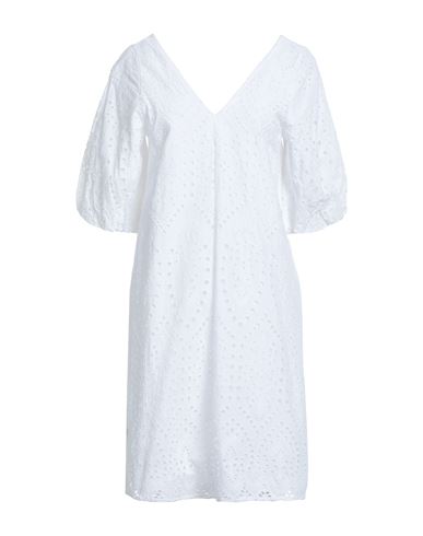 Stefanel Woman Short Dress White Size 12 Cotton