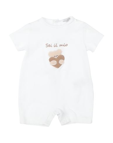 Nanán Newborn Girl Baby Jumpsuits & Overalls White Size 3 Cotton, Elastane