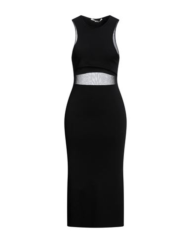 Stella Mccartney Woman Midi Dress Black Size 0-2 Viscose, Polyester, Polyamide