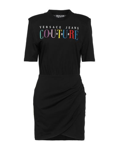 Versace Jeans Couture Woman Short Dress Black Size S Cotton