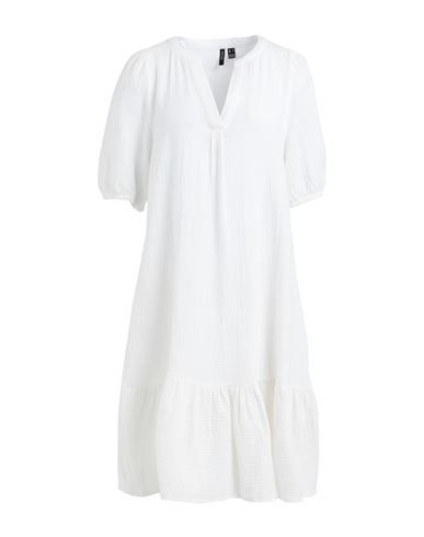 Vero Moda Woman Short Dress White Size Xl Cotton