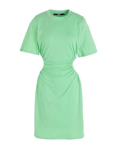 Karl Lagerfeld Woman Short Dress Light Green Size Xs Organic Cotton