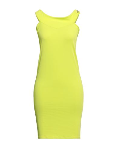 Imperial Woman Mini Dress Acid Green Size M Polyester, Elastane