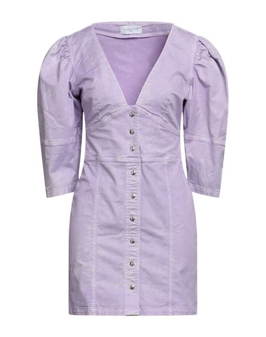 Gaelle Paris Gaëlle Paris Woman Mini Dress Lilac Size 4 Cotton, Elastane In Purple