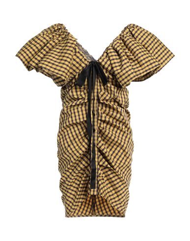 Philosophy Di Lorenzo Serafini Woman Mini Dress Yellow Size 6 Cotton, Polyamide, Elastane