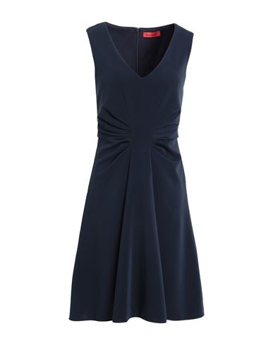 Max & Co . Woman Short Dress Midnight Blue Size L Polyester, Elastane