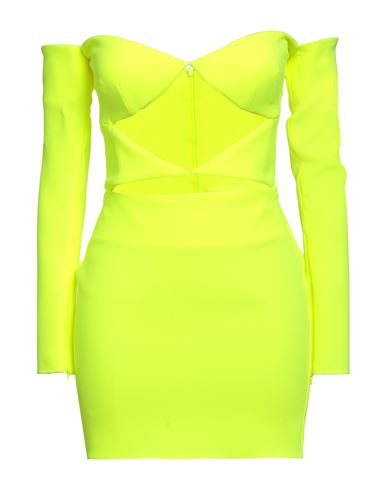 Alex Perry Woman Short Dress Yellow Size 6 Polyester, Acetate