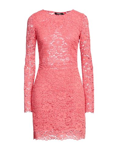 Amen Woman Short Dress Coral Size 8 Polyamide, Viscose In Red