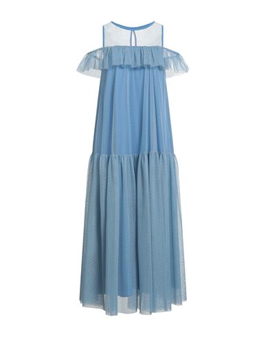Blugirl Blumarine Woman Long Dress Pastel Blue Size 6 Polyester