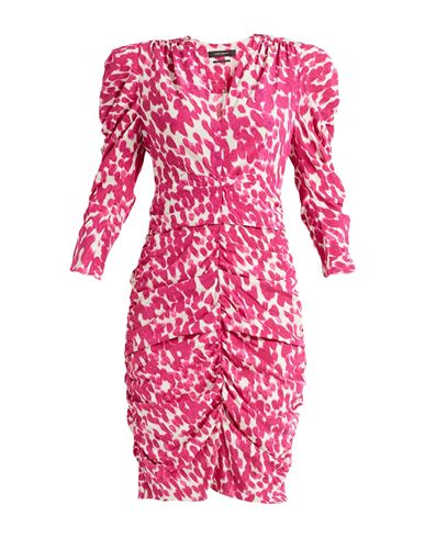 Isabel Marant Woman Midi Dress Fuchsia Size 8 Silk, Elastane In Pink
