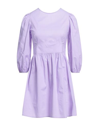 Shop Nanà Italian Heart Woman Mini Dress Lilac Size L Cotton In Purple