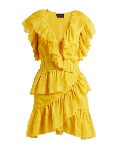 Dundas Woman Midi Dress Yellow Size 6 Silk