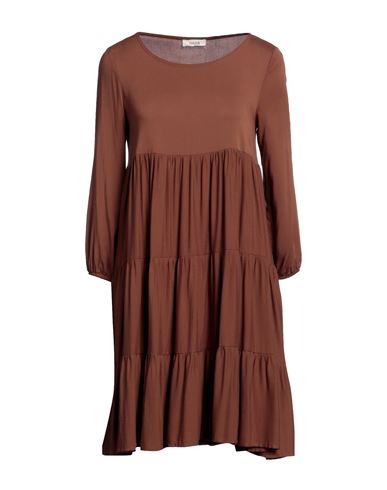 Nanà Italian Heart Woman Mini Dress Brown Size M Viscose, Elastane
