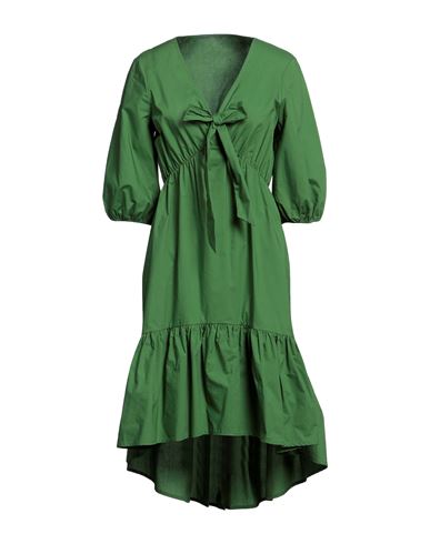 Nanà Italian Heart Woman Midi Dress Green Size L Cotton
