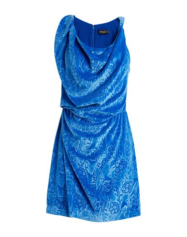 Shop Atlein Woman Mini Dress Azure Size 6 Viscose In Blue