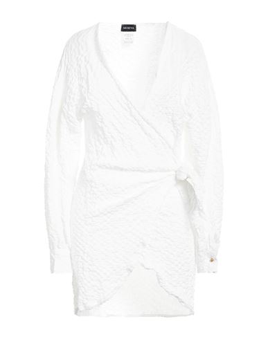 Moeva Woman Short Dress White Size 6 Polyester