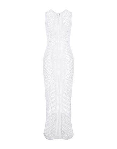 Shop Moeva Woman Maxi Dress White Size 8 Polyester, Elastane