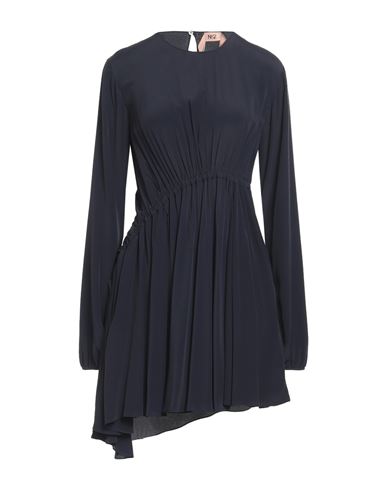 Shop N°21 Woman Mini Dress Midnight Blue Size 10 Acetate, Silk