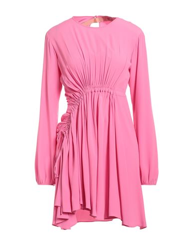 N°21 Woman Mini Dress Fuchsia Size 4 Acetate, Silk In Pink