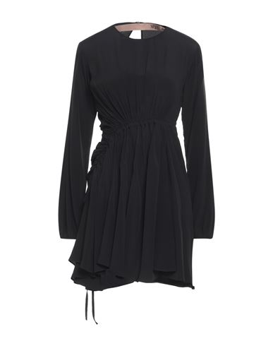 N°21 Woman Mini Dress Black Size 2 Acetate, Silk