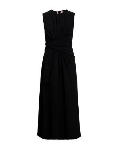 N°21 Woman Maxi Dress Black Size 8 Viscose, Acetate